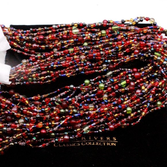 Joan Rivers Classics Collection Contemporary Multi-Strands Torsade Reds Necklace - Picture 10 of 12